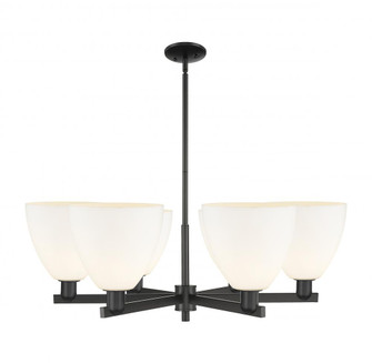 Bristol - 6 Light - 39 inch - Matte Black - Stem hung - Chandelier (3442|716-6CR-BK-GBD-91)