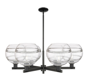 Rochester - 6 Light - 40 inch - Matte Black - Stem hung - Chandelier (3442|716-6CR-BK-G556-10CL)