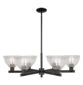 Arietta - 6 Light - 38 inch - Matte Black - Stem hung - Chandelier (3442|716-6CR-BK-G422)
