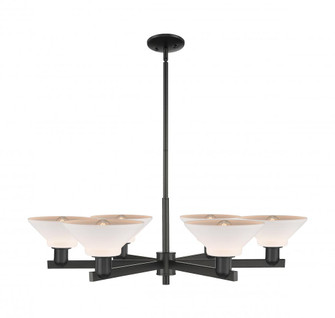 Orwell - 6 Light - 38 inch - Matte Black - Stem hung - Chandelier (3442|716-6CR-BK-G131)