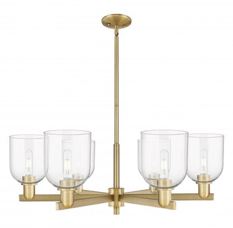Bella - 6 Light - 35 inch - Brushed Brass - Stem hung - Chandelier (3442|716-6CR-BB-G558-6CL)