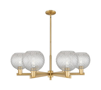 Athens - 6 Light - 38 inch - Brushed Brass - Stem hung - Chandelier (3442|716-6CR-BB-G122C-8CL)