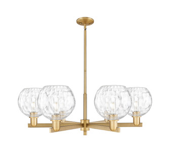 Athens Water Glass - 6 Light - 38 inch - Brushed Brass - Stem hung - Chandelier (3442|716-6CR-BB-G1215-8)