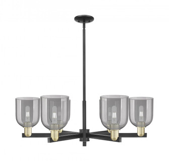 Bella - 6 Light - 35 inch - Black Antique Brass - Stem hung - Chandelier (3442|716-6CR-BAB-G558-6SM)