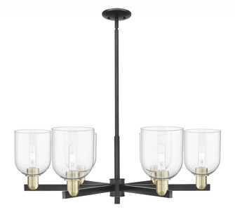 Bella - 6 Light - 35 inch - Black Antique Brass - Stem hung - Chandelier (3442|716-6CR-BAB-G558-6CL)