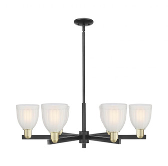 Brookfield - 6 Light - 36 inch - Black Antique Brass - Stem hung - Chandelier (3442|716-6CR-BAB-G441)