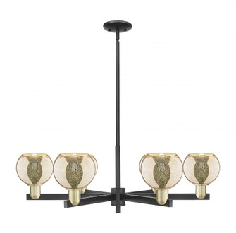 Athens - 6 Light - 36 inch - Black Antique Brass - Stem hung - Chandelier (3442|716-6CR-BAB-G128-6)