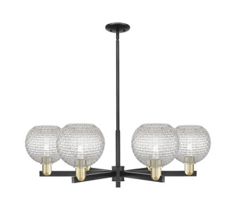 Athens - 6 Light - 38 inch - Black Antique Brass - Stem hung - Chandelier (3442|716-6CR-BAB-G122C-8CL)