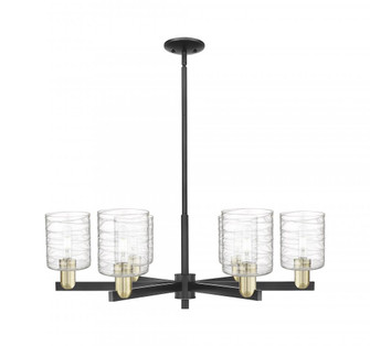 Cobbleskill - 6 Light - 35 inch - Black Antique Brass - Stem hung - Chandelier (3442|716-6CR-BAB-G1113)