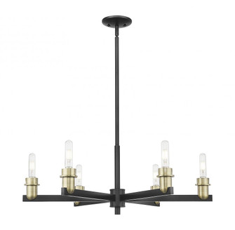 Arcadia - 6 Light - 32 inch - Black Antique Brass - Chandelier (3442|716-6CR-BAB)