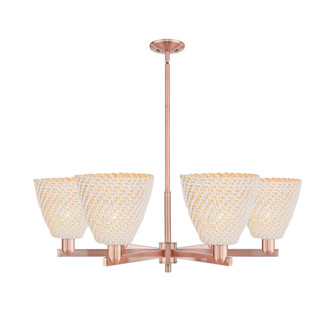 Bristol Natural - 6 Light - 39 inch - Antique Copper - Stem hung - Chandelier (3442|716-6CR-AC-NBD-9-NAT)