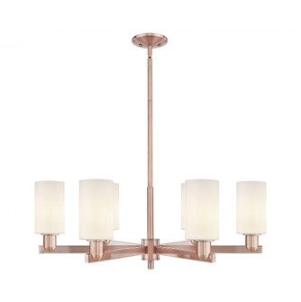 Clymer - 6 Light - 34 inch - Antique Copper - Stem hung - Chandelier (3442|716-6CR-AC-G801)
