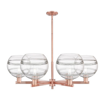 Rochester - 6 Light - 40 inch - Antique Copper - Stem hung - Chandelier (3442|716-6CR-AC-G556-10CL)