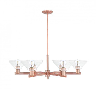 Orwell - 6 Light - 38 inch - Antique Copper - Stem hung - Chandelier (3442|716-6CR-AC-G132)