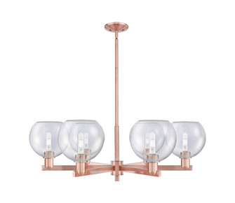 Athens - 6 Light - 38 inch - Antique Copper - Stem hung - Chandelier (3442|716-6CR-AC-G124-8)