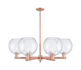Athens - 6 Light - 40 inch - Antique Copper - Stem hung - Chandelier (3442|716-6CR-AC-G124-10)