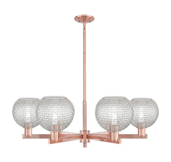 Athens - 6 Light - 38 inch - Antique Copper - Stem hung - Chandelier (3442|716-6CR-AC-G122C-8CL)