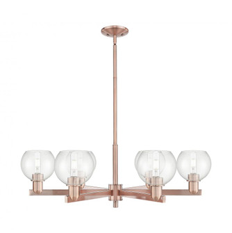 Athens - 6 Light - 36 inch - Antique Copper - Stem hung - Chandelier (3442|716-6CR-AC-G122-6)