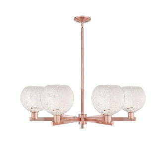 White Mouchette - 6 Light - 38 inch - Antique Copper - Stem hung - Chandelier (3442|716-6CR-AC-G1216-8WM)