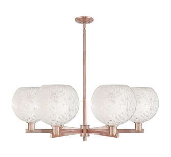 White Mouchette - 6 Light - 40 inch - Antique Copper - Stem hung - Chandelier (3442|716-6CR-AC-G1216-10WM)