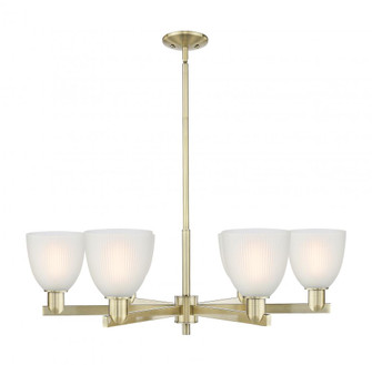 Castile - 6 Light - 36 inch - Antique Brass - Stem hung - Chandelier (3442|716-6CR-AB-G381)
