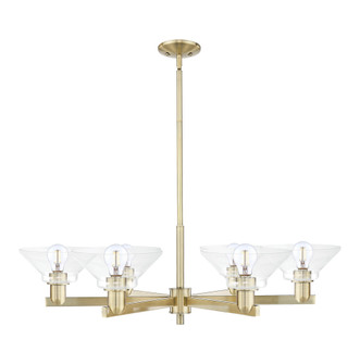 Orwell - 6 Light - 38 inch - Antique Brass - Stem hung - Chandelier (3442|716-6CR-AB-G132)