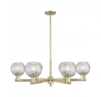 Athens - 6 Light - 36 inch - Antique Brass - Stem hung - Chandelier (3442|716-6CR-AB-G122C-6CL)