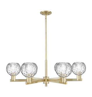 Athens Water Glass - 6 Light - 36 inch - Antique Brass - Stem hung - Chandelier (3442|716-6CR-AB-G1215-6)