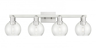 Athens - 4 Light - 33 inch - Brushed Satin Nickel - Bath Vanity Light (3442|716-4W-SN-G124-6)