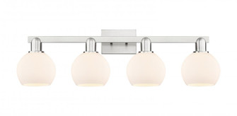 Athens - 4 Light - 33 inch - Brushed Satin Nickel - Bath Vanity Light (3442|716-4W-SN-G121-6)
