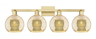 Athens - 4 Light - 35 inch - Satin Gold - Bath Vanity Light (3442|716-4W-SG-G128-8)