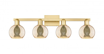 Athens - 4 Light - 33 inch - Satin Gold - Bath Vanity Light (3442|716-4W-SG-G128-6)
