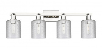Cobbleskill - 4 Light - 32 inch - Polished Nickel - Bath Vanity Light (3442|716-4W-PN-G112)