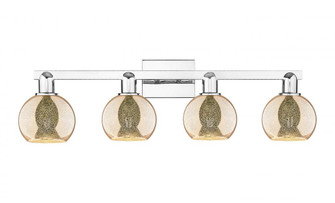 Athens - 4 Light - 33 inch - Polished Chrome - Bath Vanity Light (3442|716-4W-PC-G128-6)