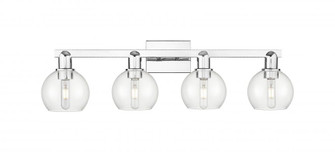Athens - 4 Light - 33 inch - Polished Chrome - Bath Vanity Light (3442|716-4W-PC-G122-6)