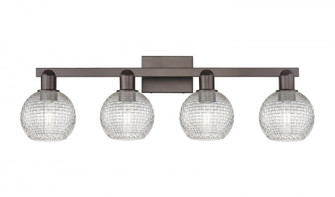 Athens - 4 Light - 33 inch - Oil Rubbed Bronze - Bath Vanity Light (3442|716-4W-OB-G122C-6CL)