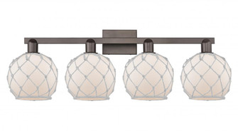 Farmhouse Rope - 4 Light - 35 inch - Oil Rubbed Bronze - Bath Vanity Light (3442|716-4W-OB-G121-8RW)