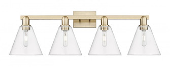 Berkshire Glass - 4 Light - 35 inch - Champagne Bronze - Bath Vanity Light (3442|716-4W-CB-GBC-82)
