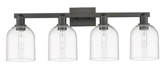 Bella - 4 Light - 33 inch - Matte Black - Bath Vanity Light (3442|716-4W-BK-G558-6CL)