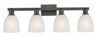 Brookfield - 4 Light - 33 inch - Matte Black - Bath Vanity Light (3442|716-4W-BK-G441)
