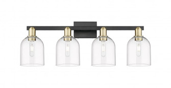 Bella - 4 Light - 33 inch - Brushed Brass - Bath Vanity Light (3442|716-4W-BB-G558-6SM)