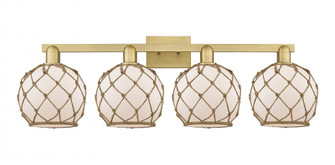 Farmhouse Rope - 4 Light - 35 inch - Brushed Brass - Bath Vanity Light (3442|716-4W-BB-G121-8RB)
