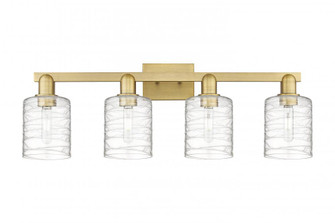 Cobbleskill - 4 Light - 32 inch - Brushed Brass - Bath Vanity Light (3442|716-4W-BB-G1113)