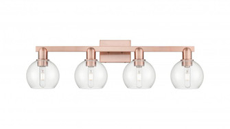 Athens - 4 Light - 33 inch - Antique Copper - Bath Vanity Light (3442|716-4W-AC-G122-6)