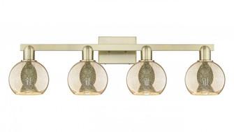 Athens - 4 Light - 33 inch - Antique Brass - Bath Vanity Light (3442|716-4W-AB-G128-6)