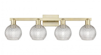 Athens - 4 Light - 33 inch - Antique Brass - Bath Vanity Light (3442|716-4W-AB-G122C-6CL)