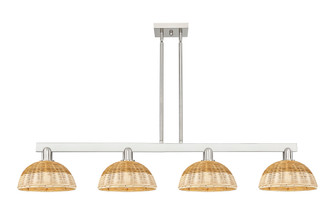 Bristol Natural II - 4 Light - 52 inch - Brushed Satin Nickel - Stem hung - Island Light (3442|716-4I-SN-NBD2-9-NAT)