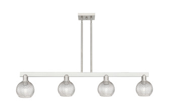 Athens - 4 Light - 49 inch - Brushed Satin Nickel - Stem hung - Island Light (3442|716-4I-SN-G122C-6CL)