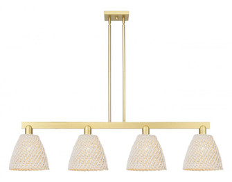 Bristol Natural - 4 Light - 52 inch - Satin Gold - Stem hung - Island Light (3442|716-4I-SG-NBD-9-NAT)