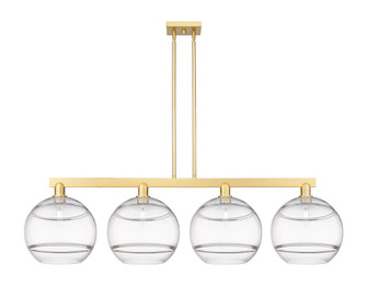 Rochester - 4 Light - 55 inch - Satin Gold - Stem hung - Island Light (3442|716-4I-SG-G556-12CL)